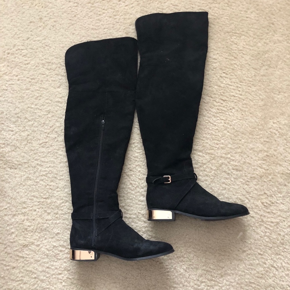 Black over the knee boots